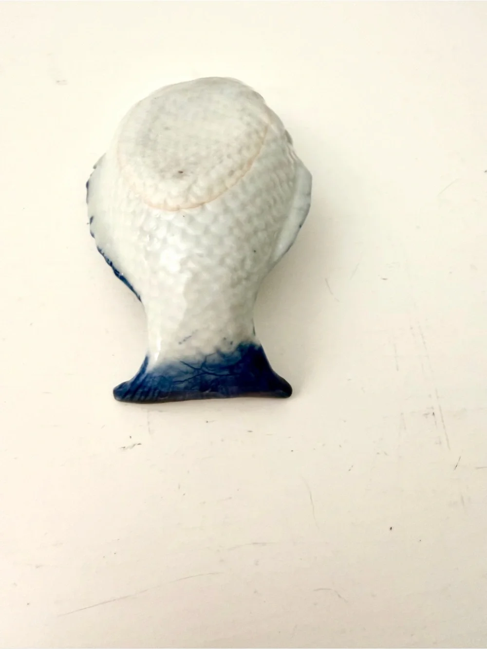 Vintage Asian Blue and White Porcelain Fish Trinket Dish